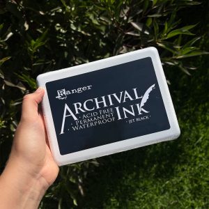 Almohadilla Grande Tinta Archival ink Negra