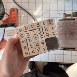 Set Abecedario Minuscula 1,5cm (cada letra) + mini tinta negra