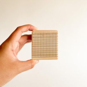 Timbre Cuadrado Cuadricula Sashiko 6 cm