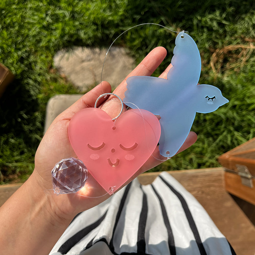 Movil Mágico Corazón y Pájaro
