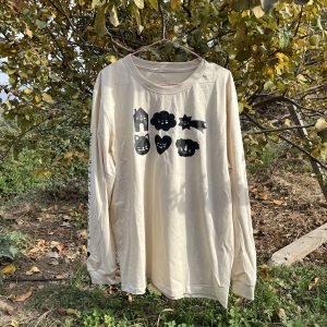 Polera Beige Manga Larga (talla L) Diseño Cotidiano